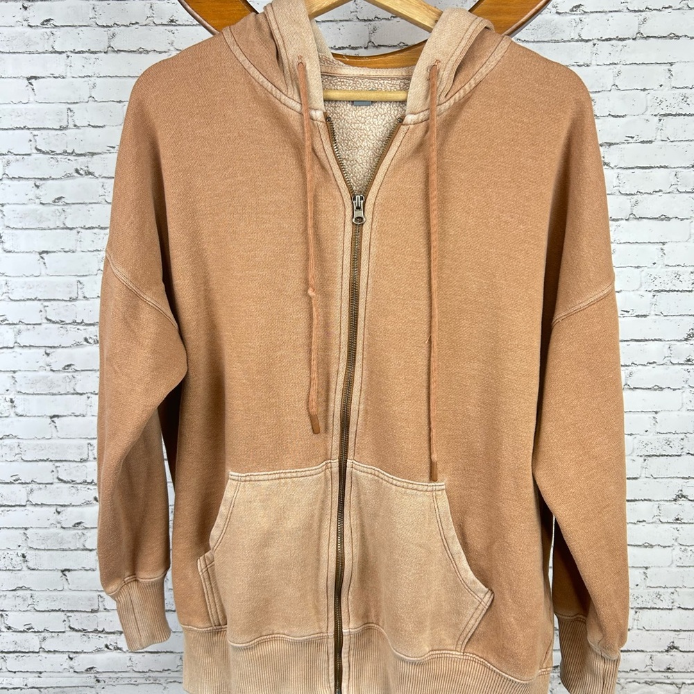Aerie | Tan Hoodie Jacket Zip up Sweater size S